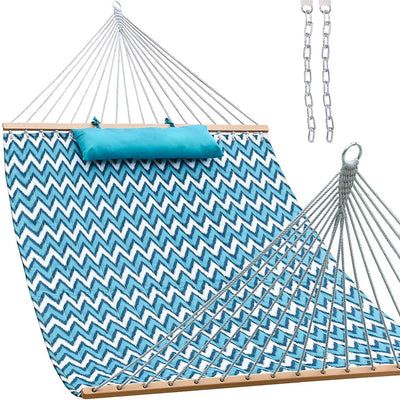 Large Double Quilted Hammock with Detachable Pillow