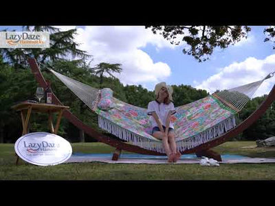 Deluxe Classic Polyester Quilted Hammock with Finging