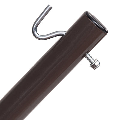 Lazy Daze heavy-duty steel hook for reliable hammock support.#color_coffee