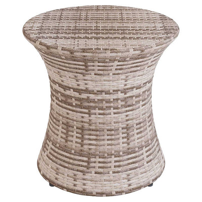 Hourglass Wicker Side Table#color_warm-gray
