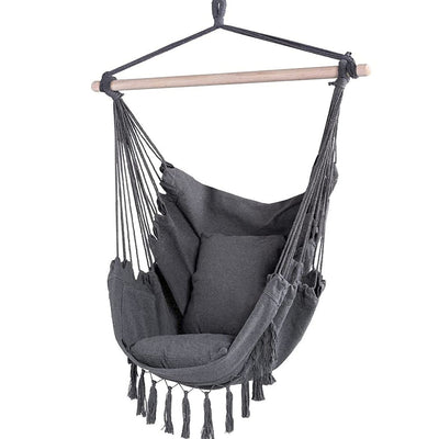 Hammock Chair Macrame Swing#color_grey